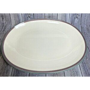 Pfaltzgraff  Juniper  Green Oval Serving Platter 14" USA